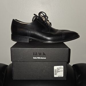 Italian Leather - Saks Fifth Avenue Black Men's Dress Shoes